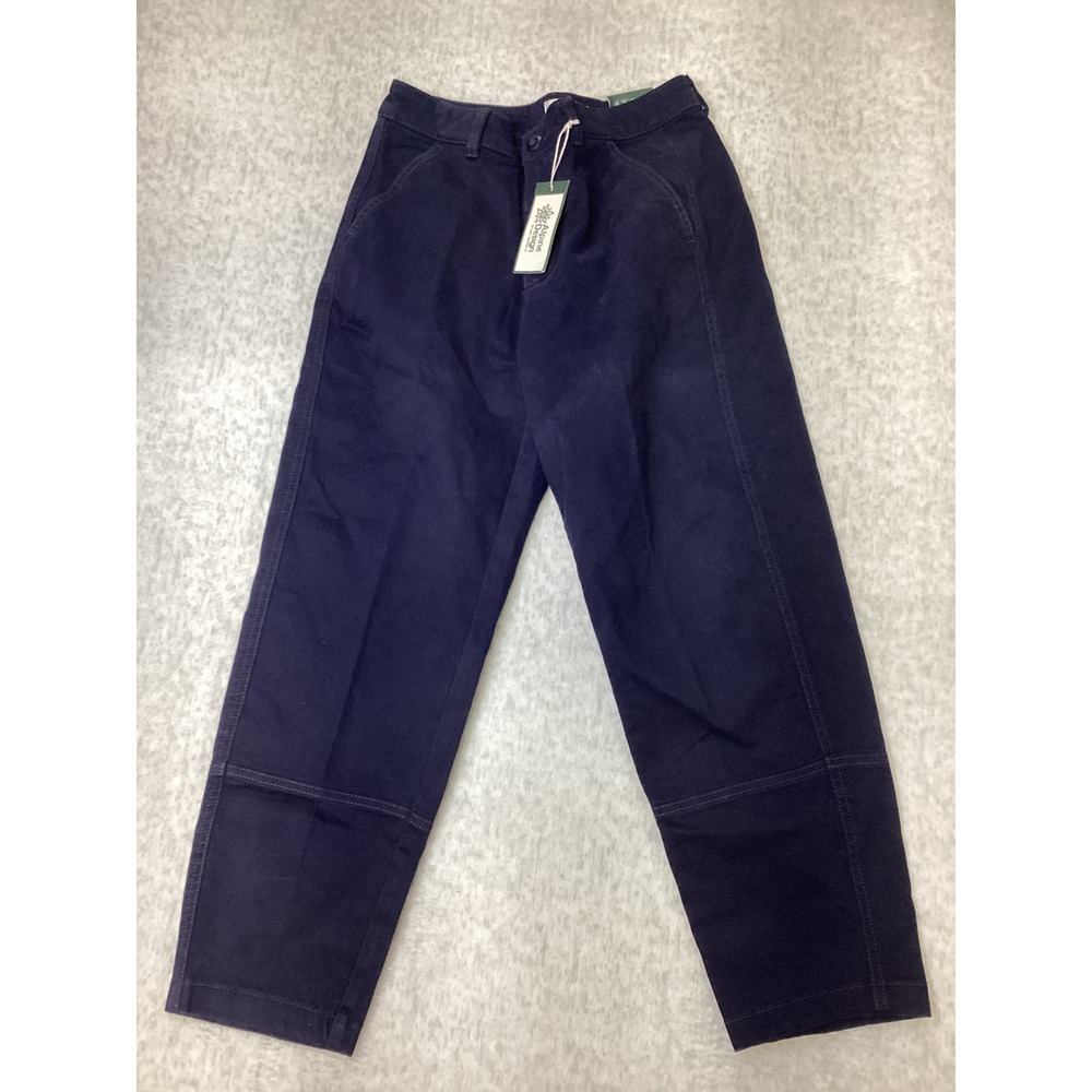 Alpine Design Womens 4 Deep Navy Barrel Pant High Rise Cotton ADW24905 NEW